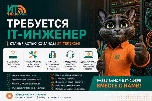 Вакансия - ИТ Инженер